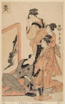  Bijin Oil Painting - The four virtues Kitagawa Utamaro Ukiyo e Bijin ga